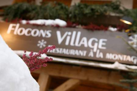 Entrée Flocons Village Restaurant Megève Centre Emmanuel Renaut